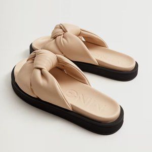 NWT Mango Platform Sandals with Knot